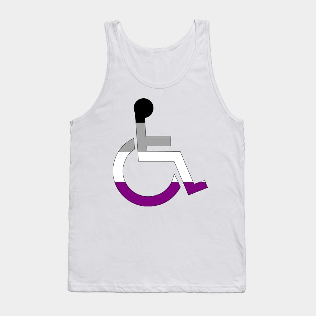 Disabled Asexual Pride Tank Top by NatLeBrunDesigns